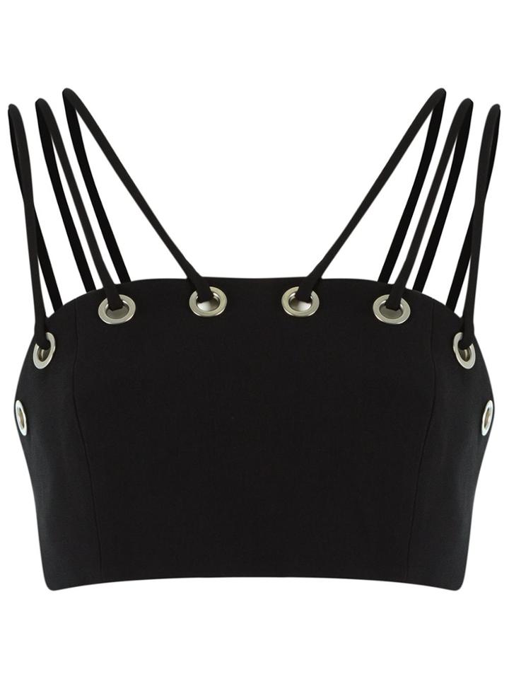 Reinaldo Lourenço Embellished Cropped Top - Black