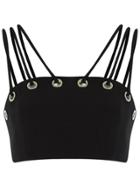 Reinaldo Lourenço Embellished Cropped Top - Black