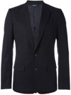 Dolce & Gabbana Classic Blazer, Men's, Size: 50, Blue, Cotton/silk/polyester/cupro