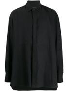 Ann Demeulemeester Oversized Long-sleeve Shirt - Black