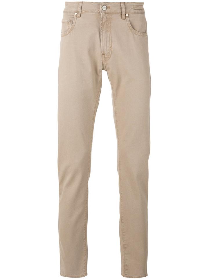 Pt05 - Plain Chinos - Men - Cotton/spandex/elastane - 31, Nude/neutrals, Cotton/spandex/elastane