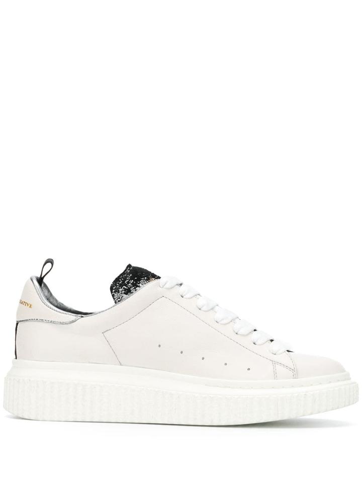 Officine Creative Glitter Tongue Sneakers - Neutrals