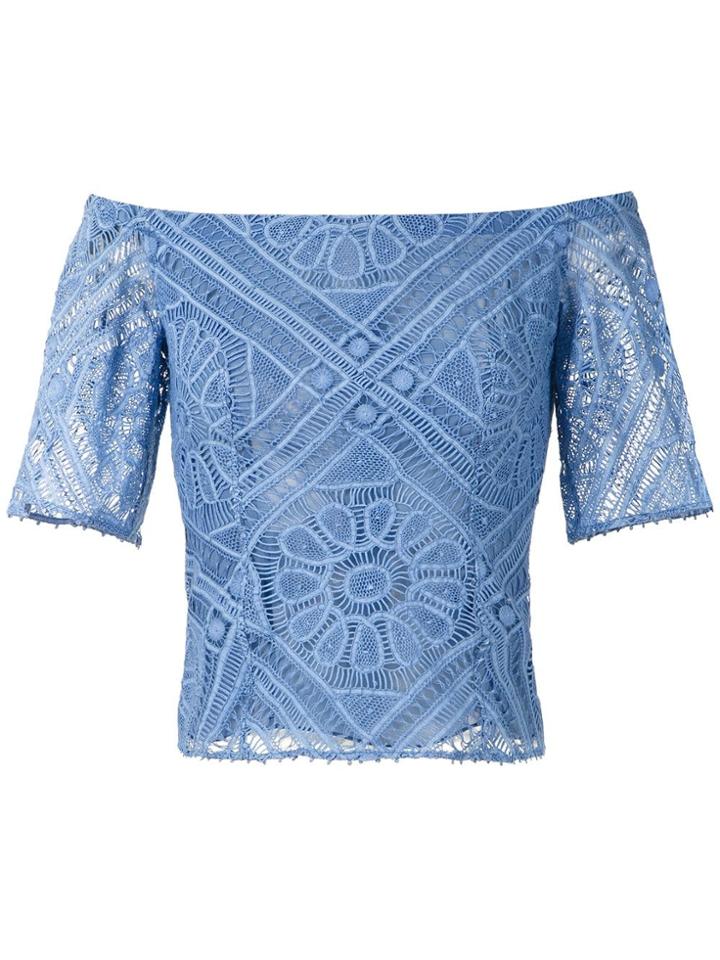 Martha Medeiros Claudia Off The Shoulder Top - Blue