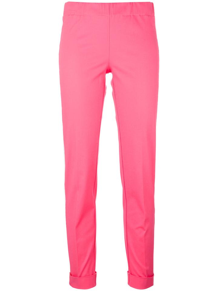 P.a.r.o.s.h. Side Stripe Trousers, Women's, Pink/purple, Cotton/spandex/elastane
