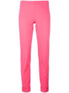 P.a.r.o.s.h. Side Stripe Trousers, Women's, Pink/purple, Cotton/spandex/elastane