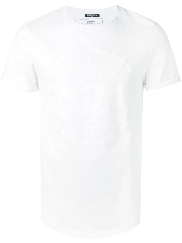 Balmain Embossed Print T-shirt - White