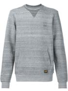 G-star Striped Crew Neck Sweatshirt, Men's, Size: Medium, Grey, Cotton