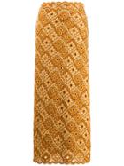 Comme Des Garçons Pre-owned 1990s Floral Tile Skirt - Brown