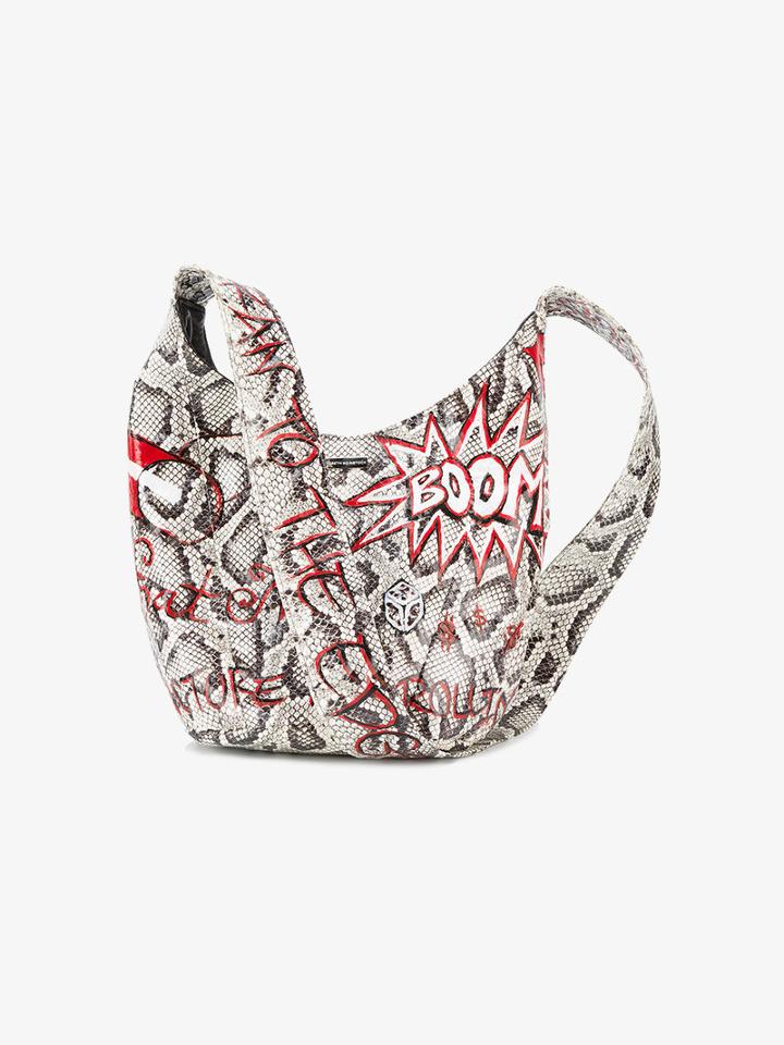 Elisabeth Weinstock X Re/done Graffiti Shoulder Bag, Women's, Black, Leather