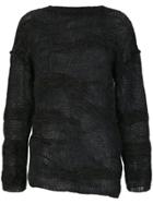 Isabel Benenato Sheer Chunky Knit Sweater - Grey