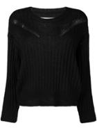 Iro Ribbed Distressed Sweater - Black