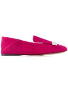 Sergio Rossi Sr1 Lined Loafers - Pink & Purple