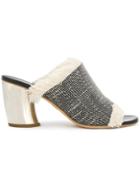 Proenza Schouler Canvas Woven Mules - Black