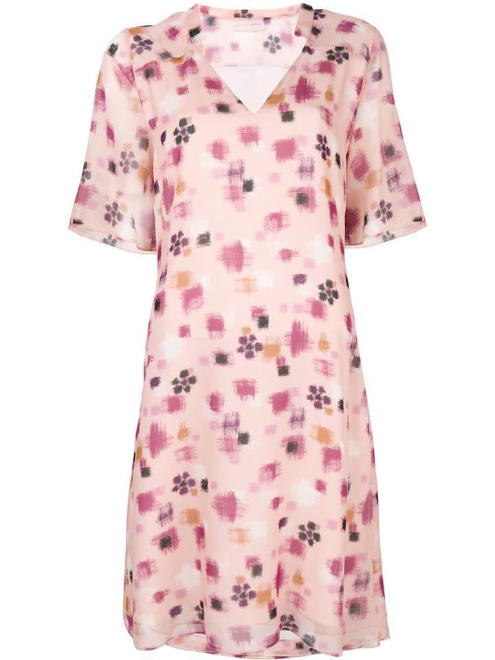 Kristina Ti Geometric Print Mini Dress - Pink & Purple