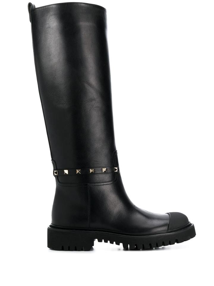 Valentino Valentino Sw0s0s20hwm 0no Leather/rubber - Black