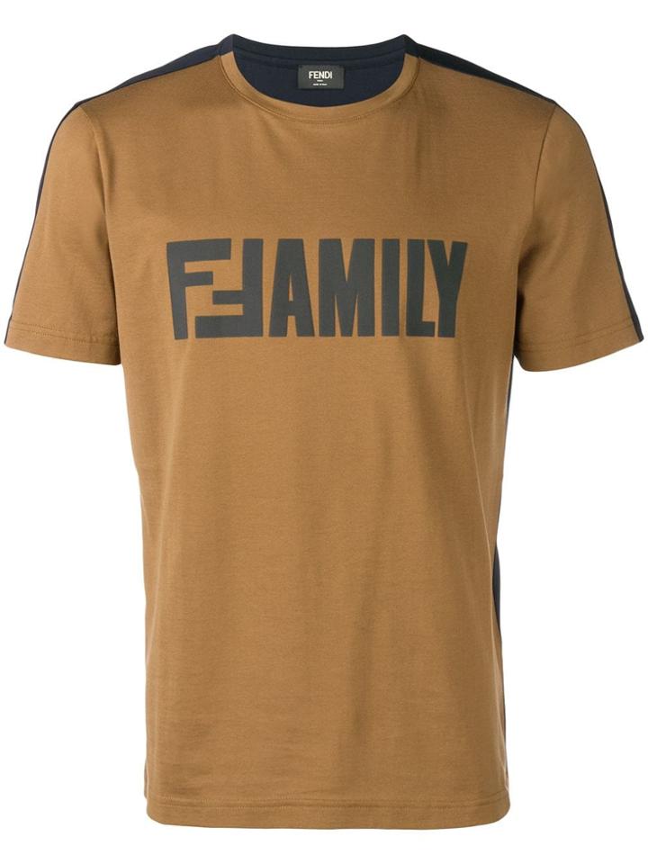 Fendi Family T-shirt - Brown