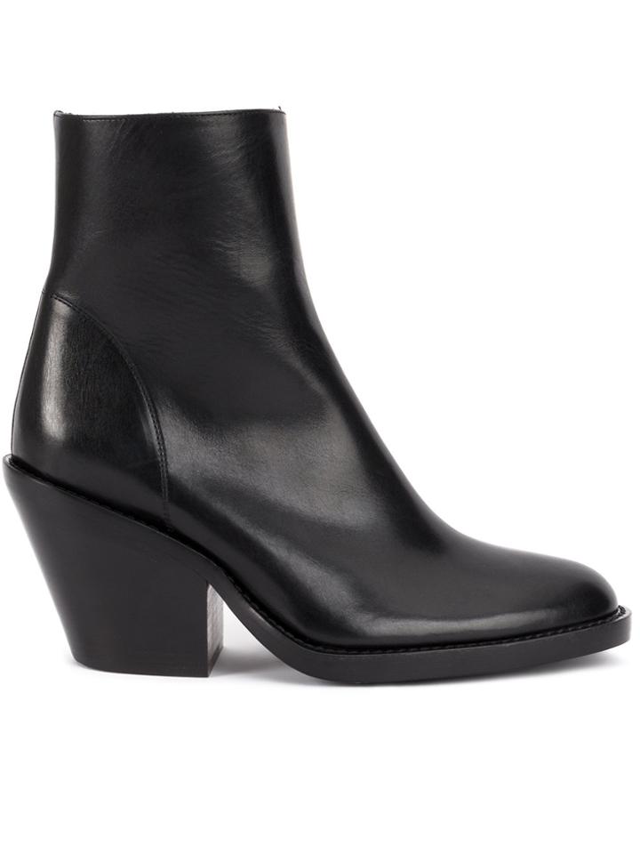 Ann Demeulemeester Stacked Heel Boots - Black