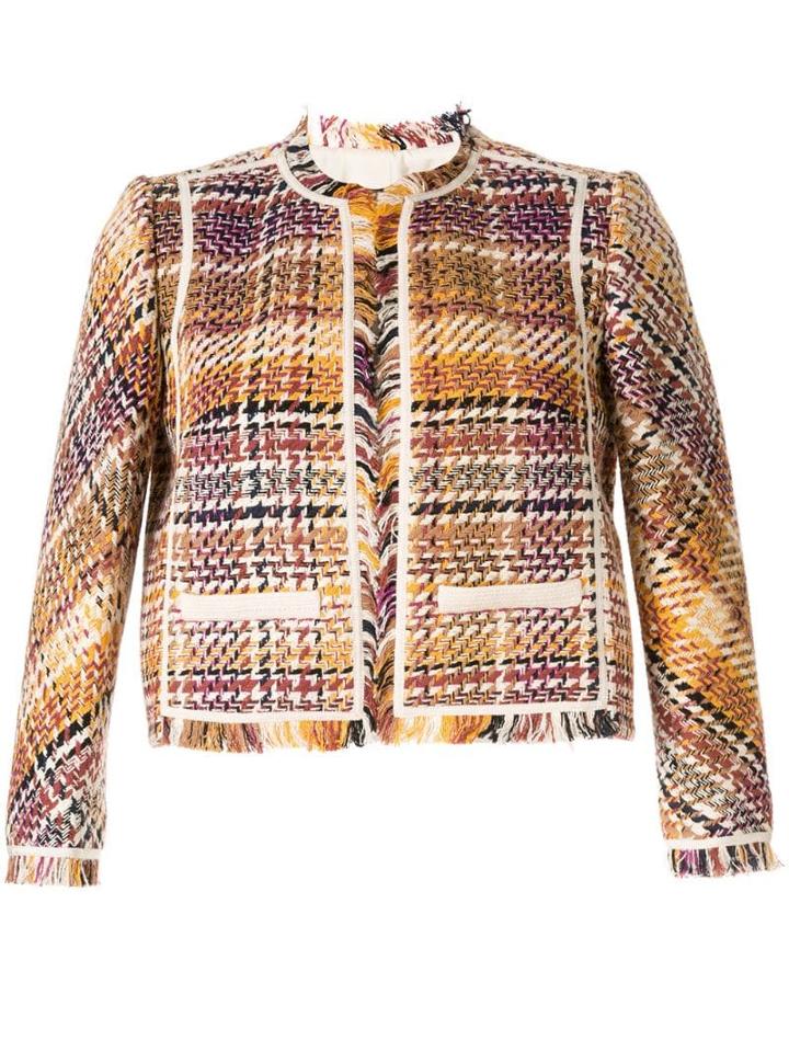 Paule Ka Woven Checked Jacket - Multicolour