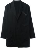 Yohji Yamamoto - Zip Detailed Coat - Men - Cupro/wool - 3, Black, Cupro/wool