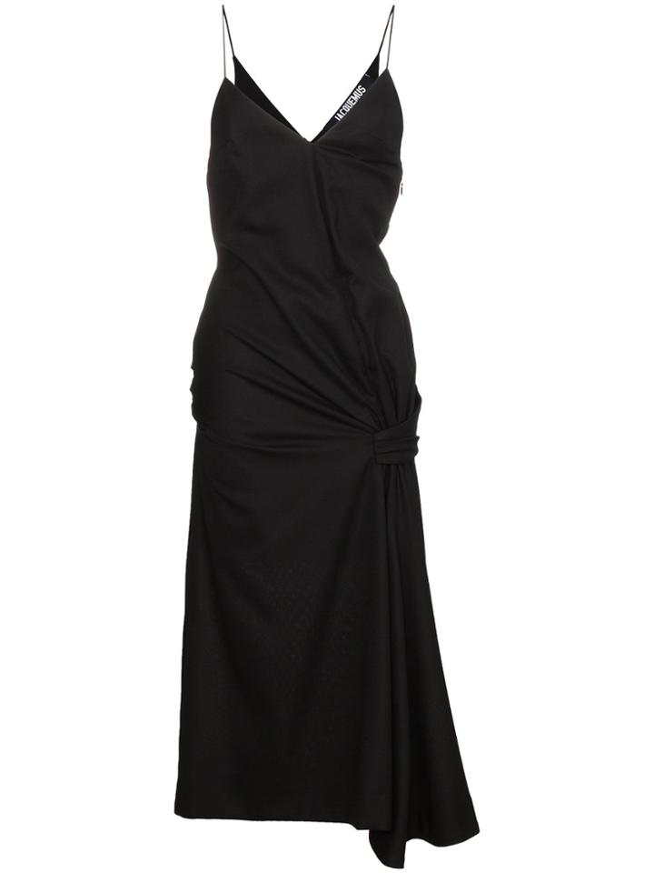 Jacquemus Sleeveless Gathered Dress - Black