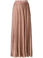 Antonino Valenti Long Pleated Skirt - Nude & Neutrals