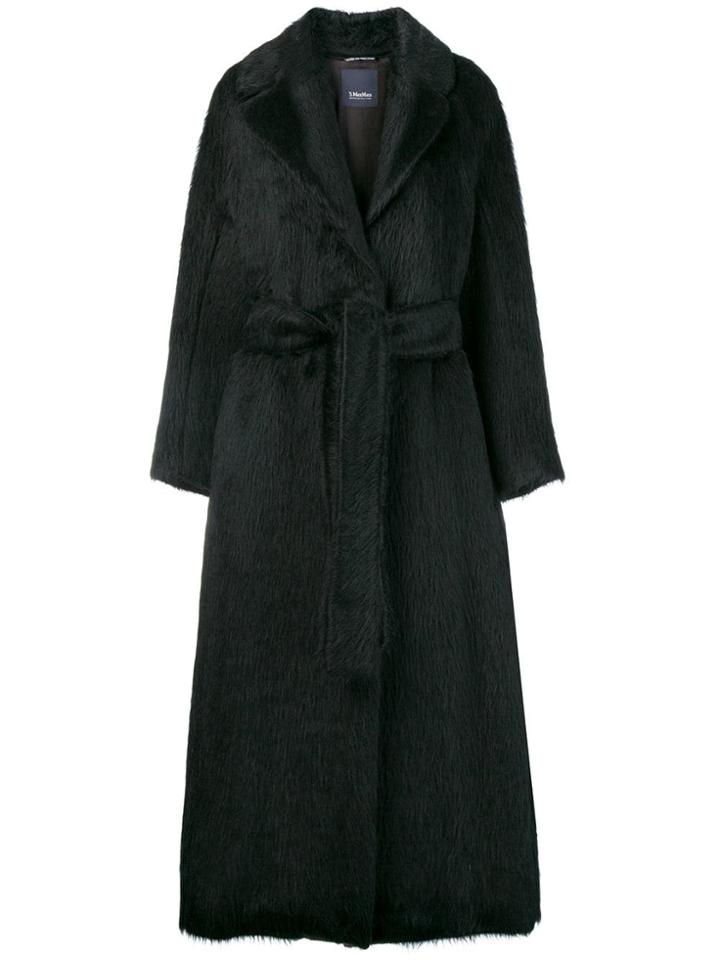 's Max Mara Faux-fur Oversized Coat - Black