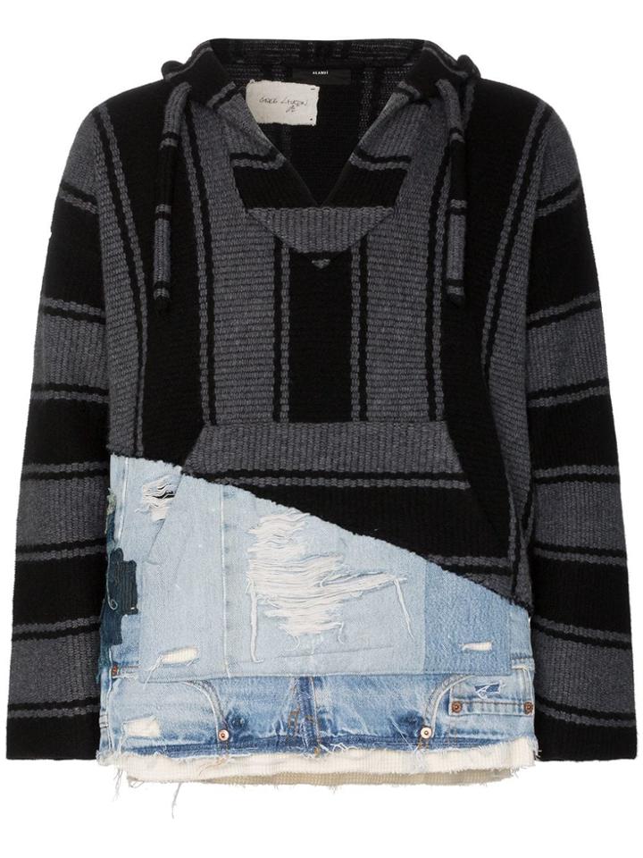 Alanui X Gl Ibaja Patch Knitted Hoodie - Black