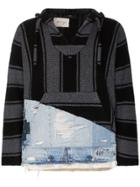 Alanui X Gl Ibaja Patch Knitted Hoodie - Black