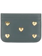 Sophie Hulme 'hearts' Studded Purse, Women's, Grey, Calf Leather/metal