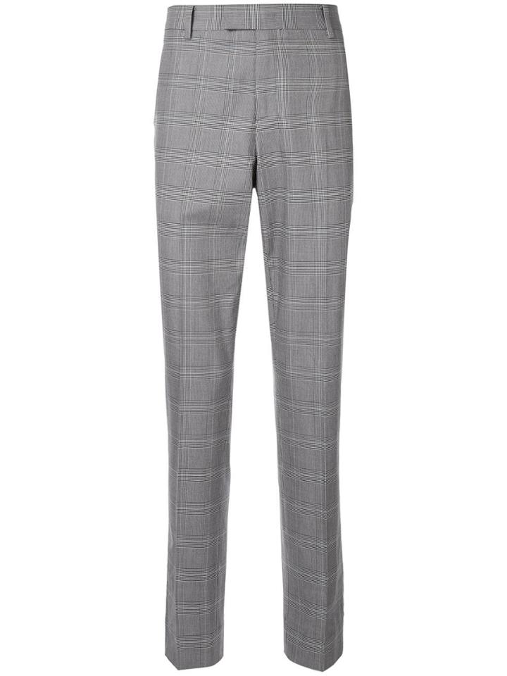 Ck Calvin Klein Check Suit Trousers - Grey