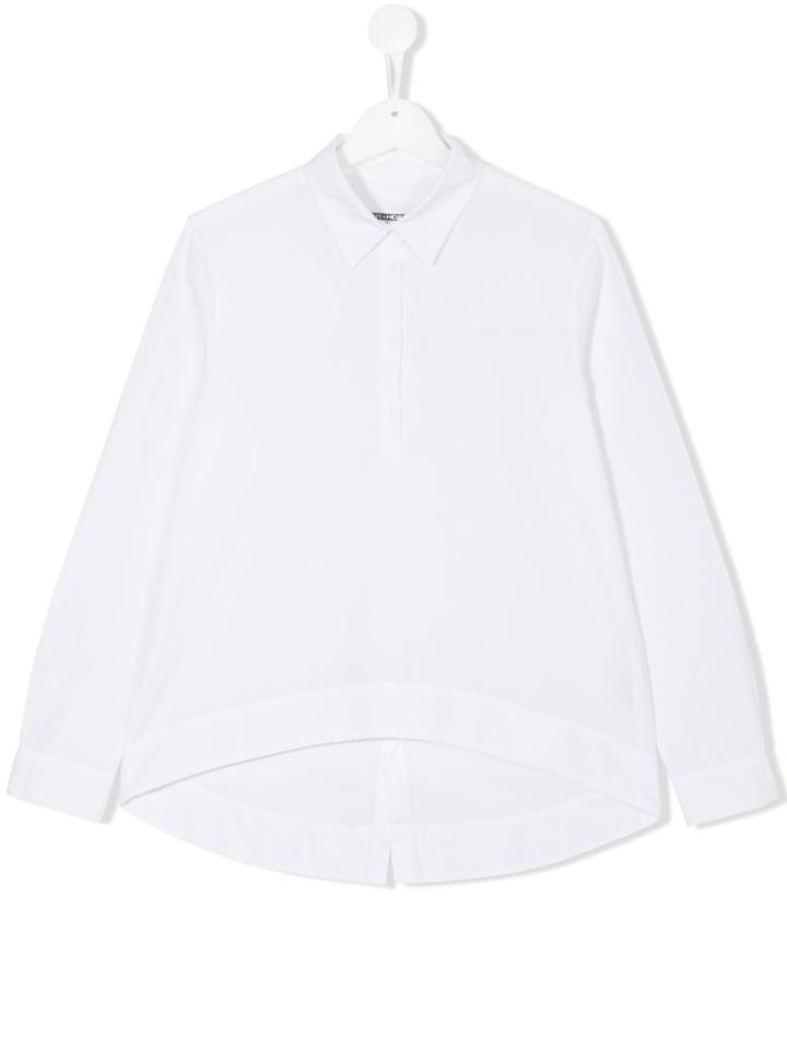 European Culture Kids Back Buttoned Classic Shirt - White