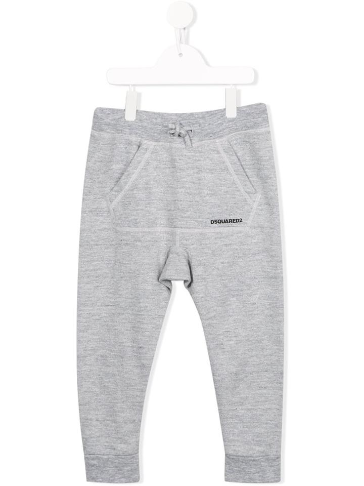 Dsquared2 Kids Drawstring Track Pants, Boy's, Size: 8 Yrs, Grey