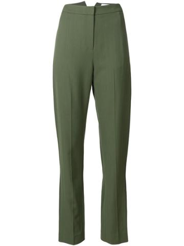 Noon By Noor High Waisted Trousers - Green