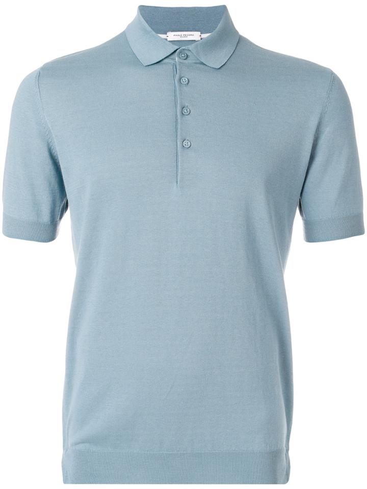 Paolo Pecora Plain Polo Shirt - Blue