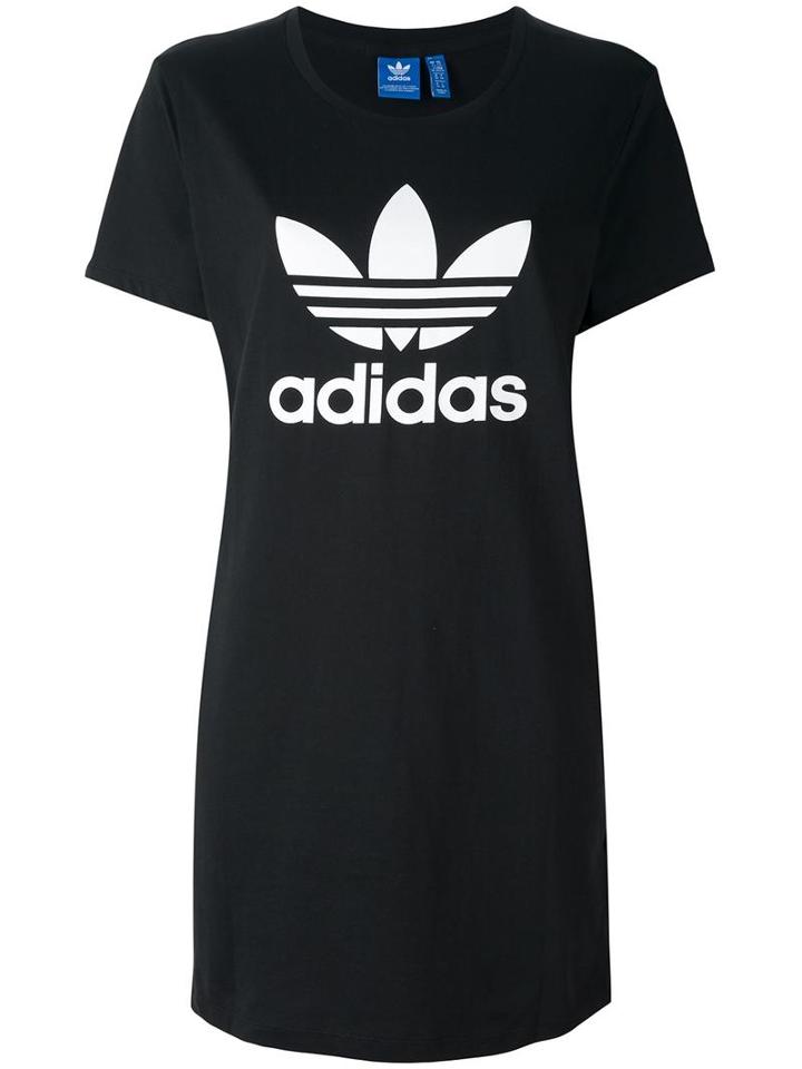 Adidas Originals 'trefoil' T-shirt Dress, Women's, Size: 46, Black, Cotton