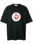 Drôle De Monsieur Oversize Raven Print T-shirt - Black