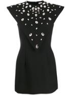 Christopher Kane Crystal Gem Mini Dress - Black