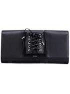 Perrin Paris Tie Up Handle Clutch, Women's, Black