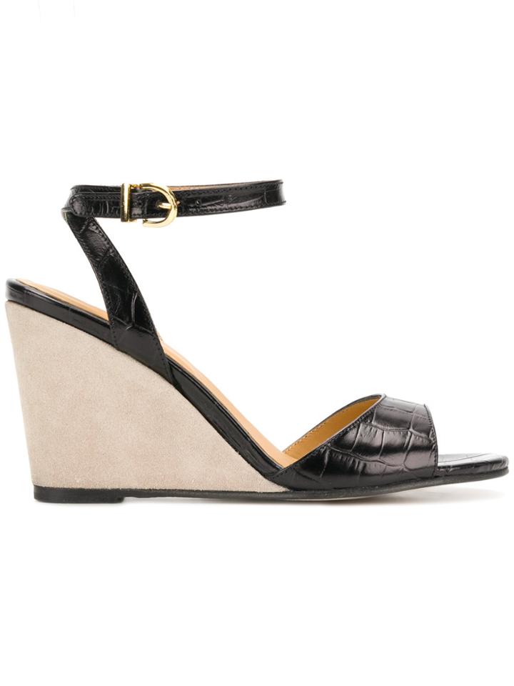 A.p.c. Oda Wedge Sandals - Black