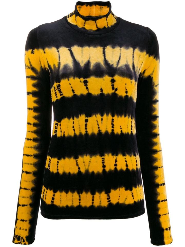 Proenza Schouler Tie-dye Roll Neck Top - Black