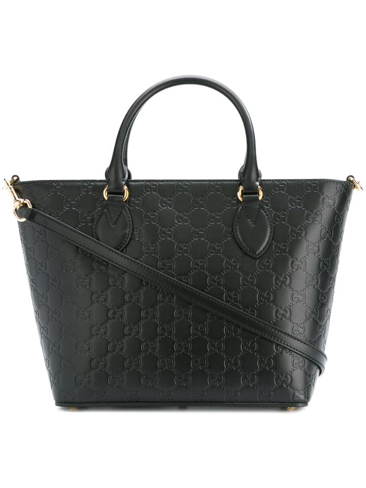 Gucci Gucci Signature Tote Bag - Black