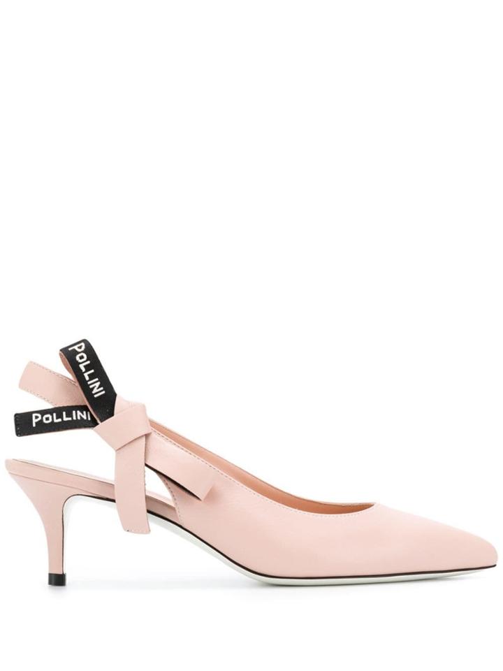 Pollini Slingback Logo Pumps - Neutrals