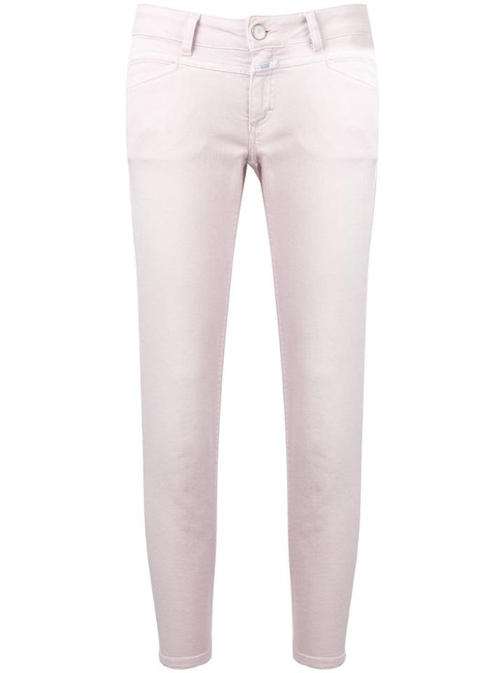 Closed Cropped Jeans - Pink