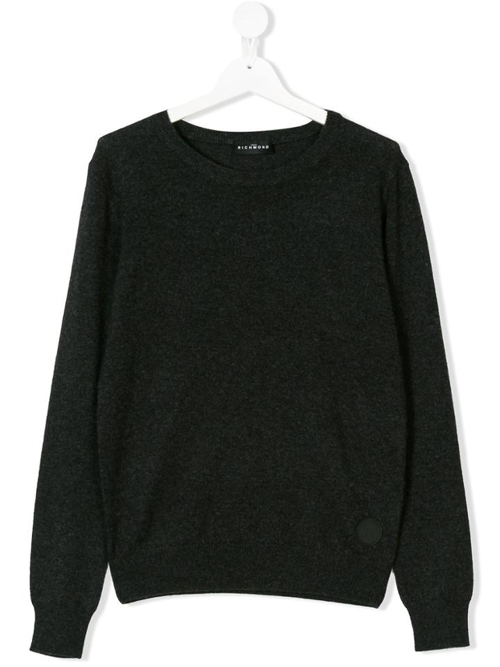 John Richmond Kids Round Neck Jumper - Black