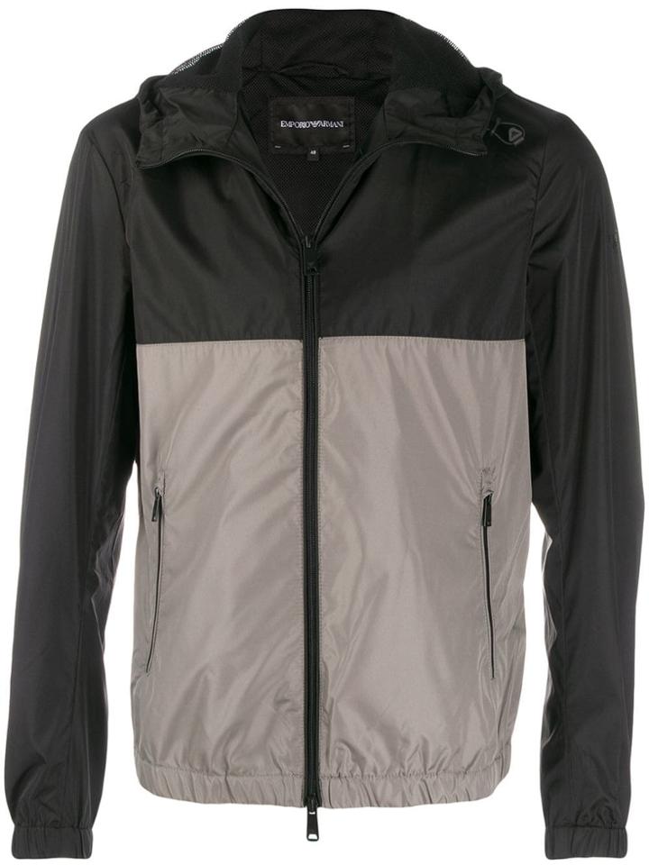 Emporio Armani Two-tone Zipped Jacket - Grey