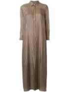 Mes Demoiselles Striped Maxi Shirt Dress - Multicolour