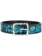 Etro Branded Print Belt - Blue