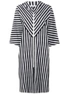 Araks Margot Stripe Hooded Cover-up - Black