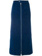 Eckhaus Latta - Denim Zip Skirt - Women - Cotton/spandex/elastane - S, Blue, Cotton/spandex/elastane