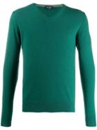 Hackett V-neck Knit Sweater - Green